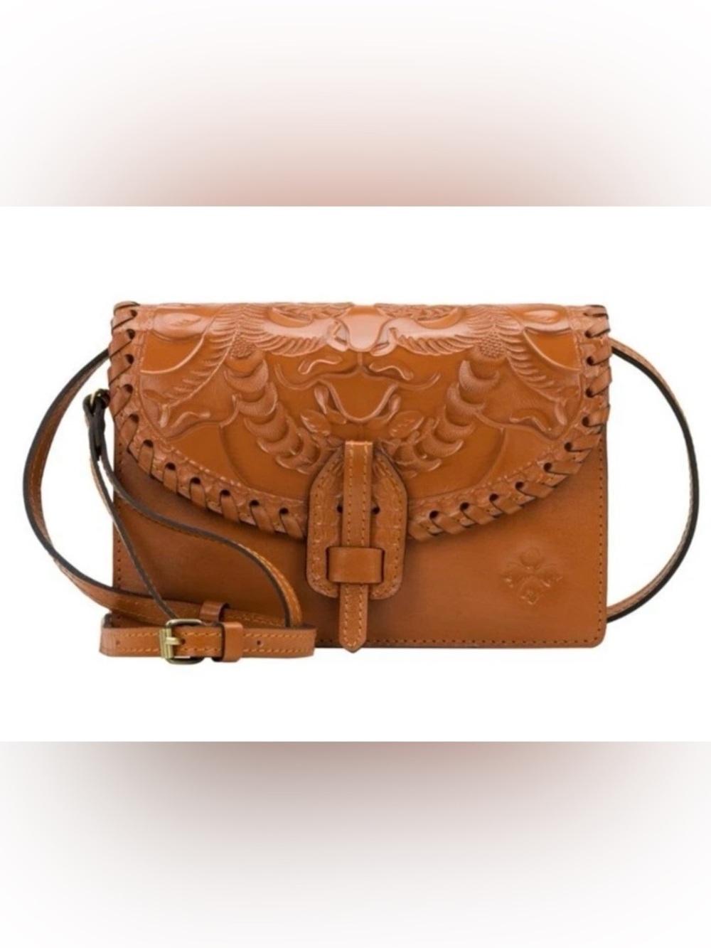 Patricia Nash Crossbody Cognac Tooled Leather Bag - Picture 12 of 12